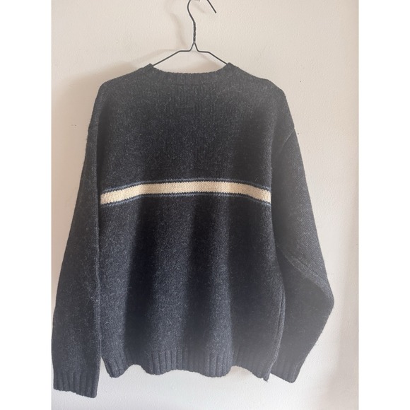 J.Crew Gray 100%  Wool Men's L Pullover Sweater Size L - Picture 2 of 4
